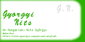 gyorgyi nits business card